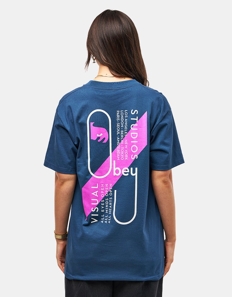 Obey Visual Studios T-Shirt - Harbor Blue