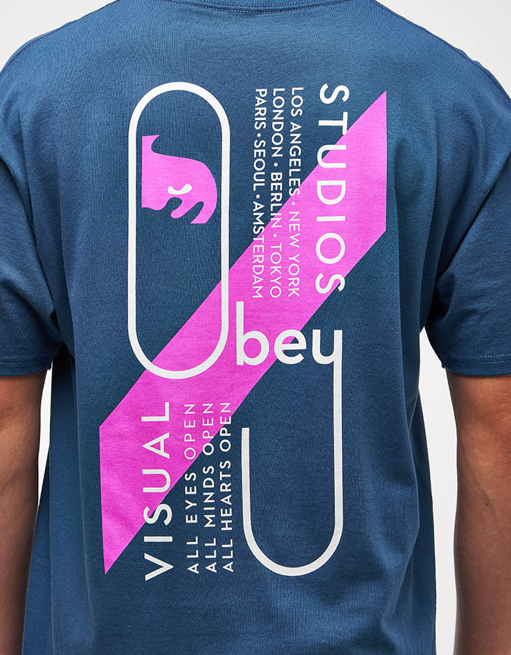 Obey Visual Studios T-Shirt - Harbor Blue