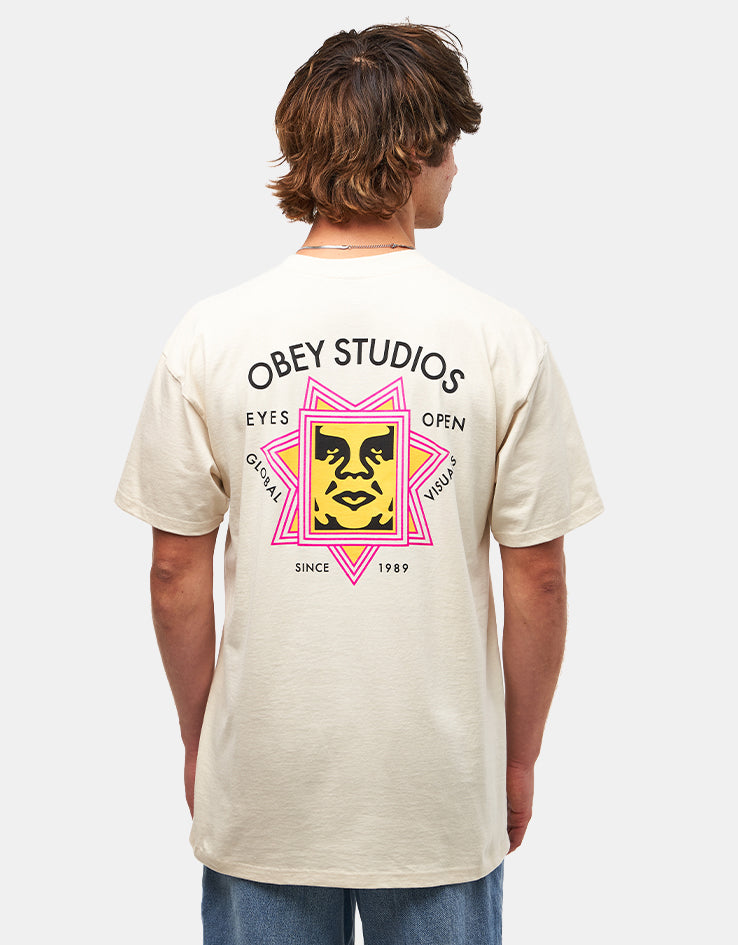 Obey Global Visuals T-Shirt - Cream