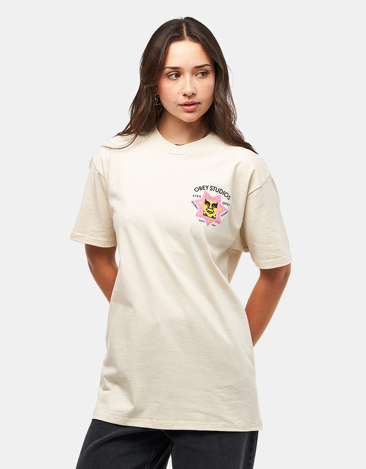 Obey Global Visuals T-Shirt - Cream