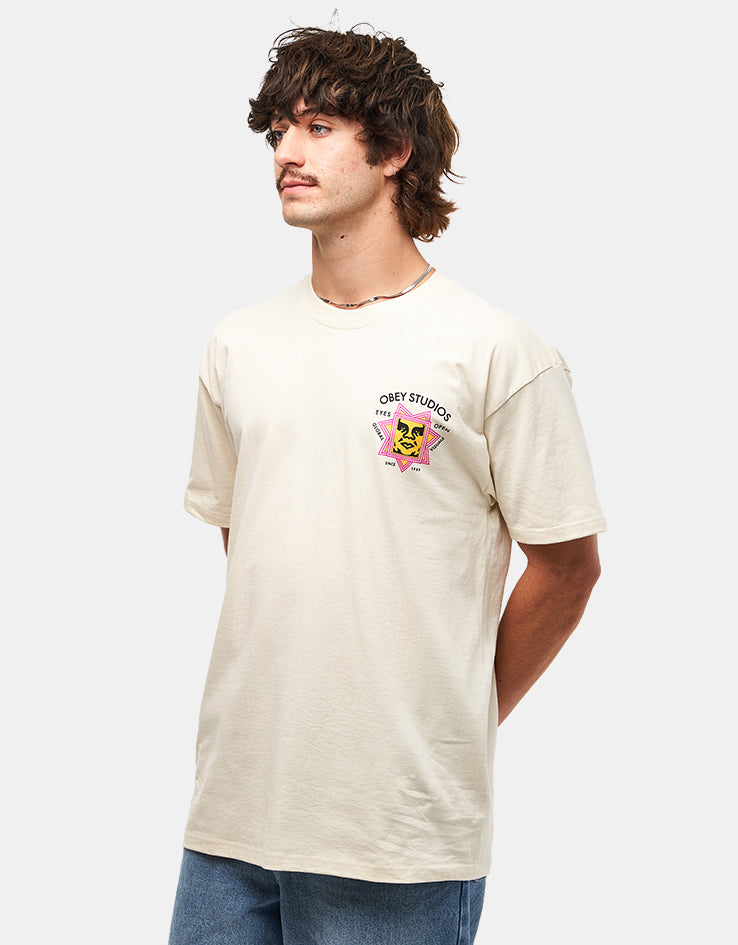 Obey Global Visuals T-Shirt - Cream