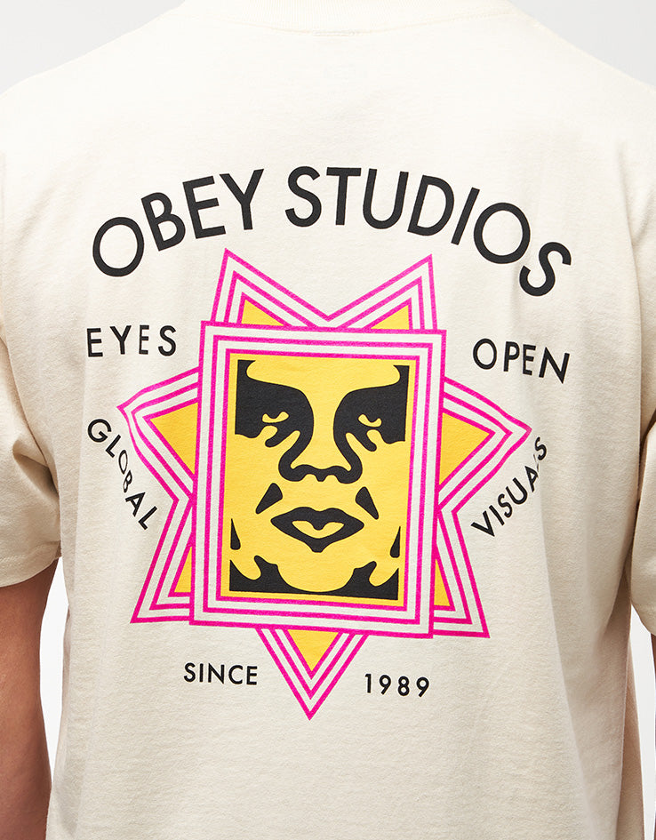 Obey Global Visuals T-Shirt - Cream