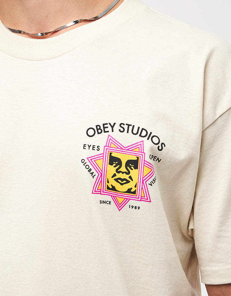 Obey Global Visuals T-Shirt - Cream