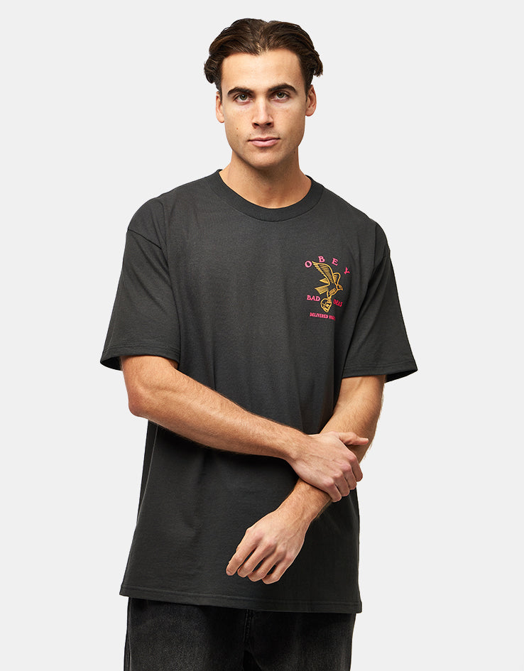 Obey Bad Ideas Eagle T-Shirt - Vintage Black