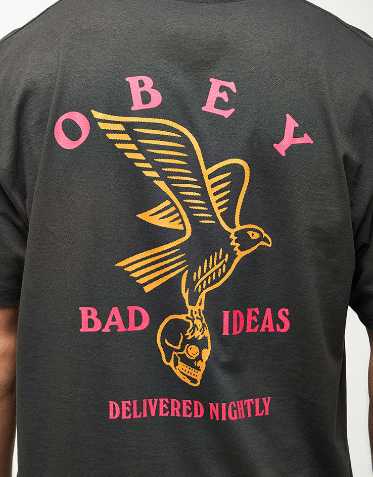 Obey Bad Ideas Eagle T-Shirt - Vintage Black