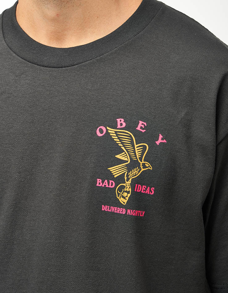 Obey Bad Ideas Eagle T-Shirt - Vintage Black