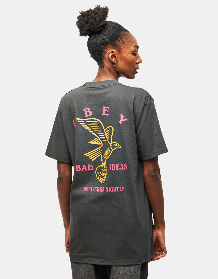 Obey Bad Ideas Eagle T-Shirt - Vintage Black