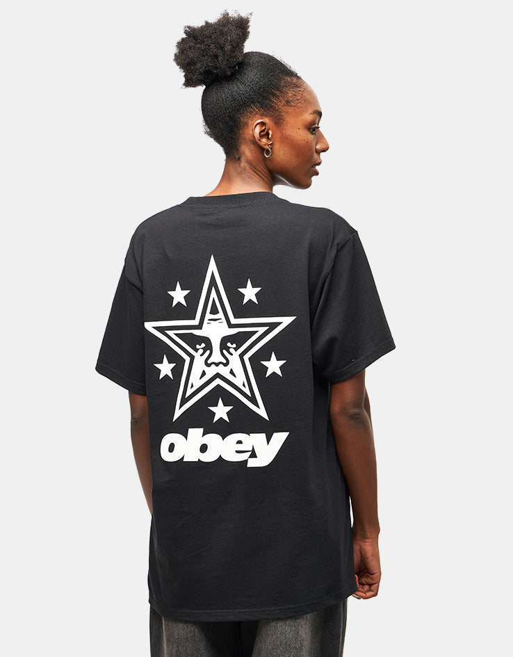 Obey Star T-Shirt - Black