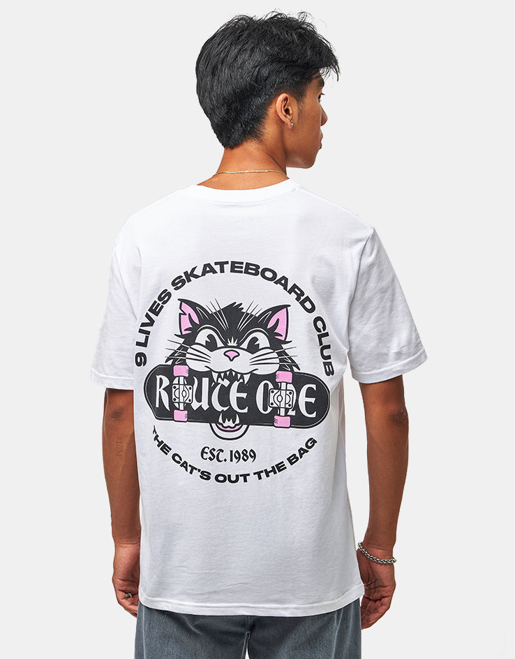 Route One 9 Lives Organic T-Shirt - White
