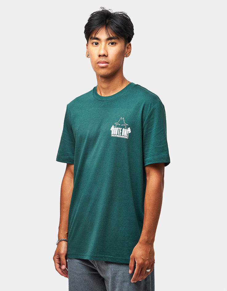 Route One Villain Organic T-Shirt - Glazed Green