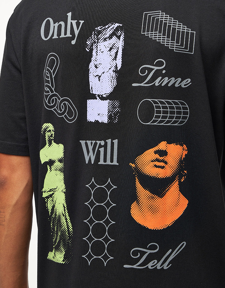 Route One Time Will Tell Organic T-Shirt - Black