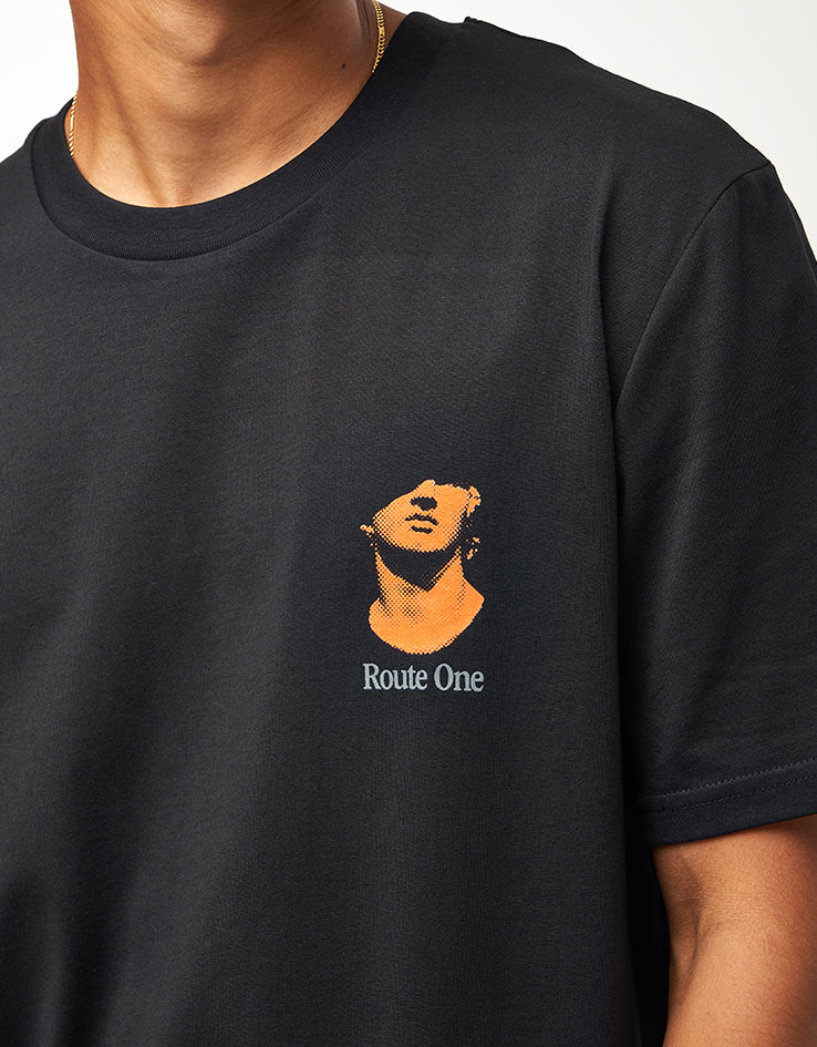 Route One Time Will Tell Organic T-Shirt - Black