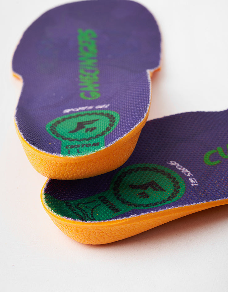 Footprint Gamechangers Elite Sports Gel Low 3-5mm Custom Orthotic Insoles - Purple/Green