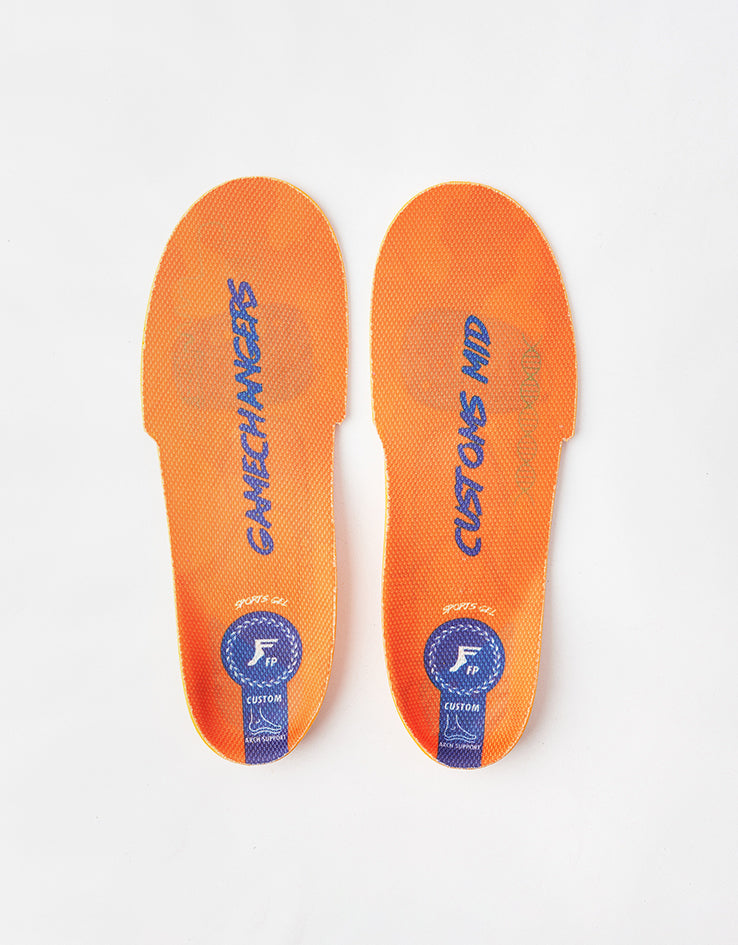 Footprint Gamechangers Elite Sports Gel Mid 5-7mm Custom Orthotic Insoles - Orange/Blue