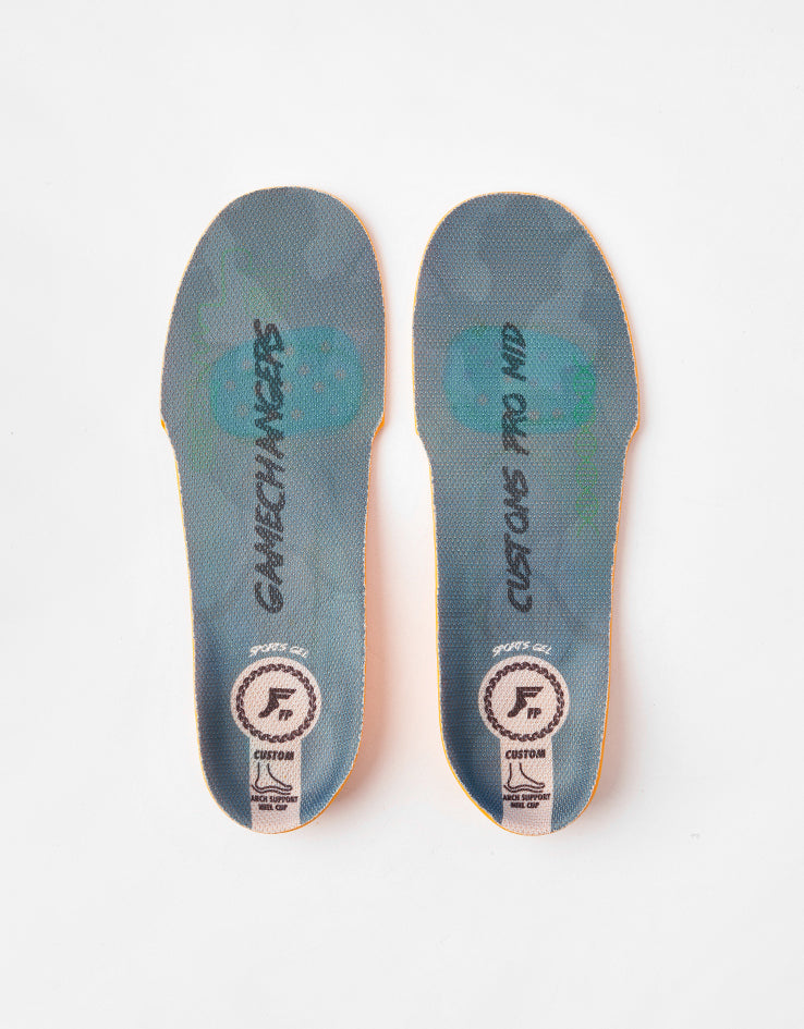 Footprint Gamechangers Elite Quantum Heel Sports Gel Mid 5-7mm Custom Orthotic Insoles - Grey/Black/White