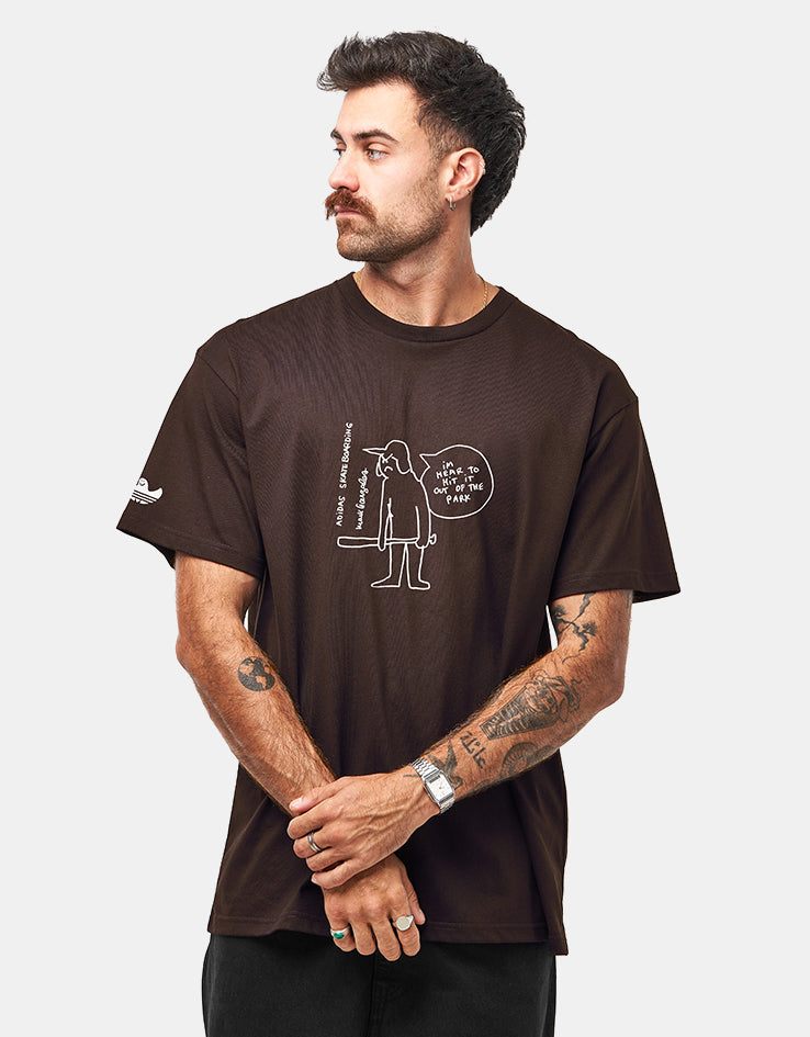 adidas Shmoofoil G T-Shirt - Dark Brown/Core White