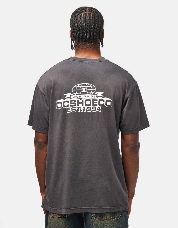 DC Stock Up T-Shirt - Black Enzyme Wash