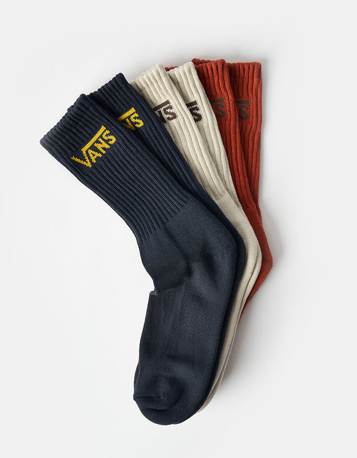 Vans Classic Crew 3 Pack Socks - Parisian Night