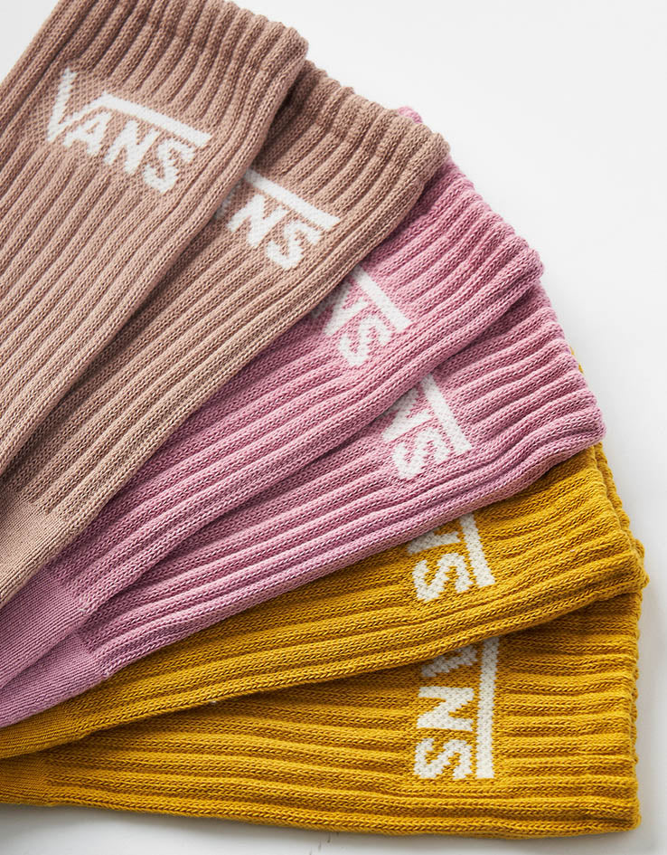 Vans Classic Crew 3 Pack Socks - Pink Dawn