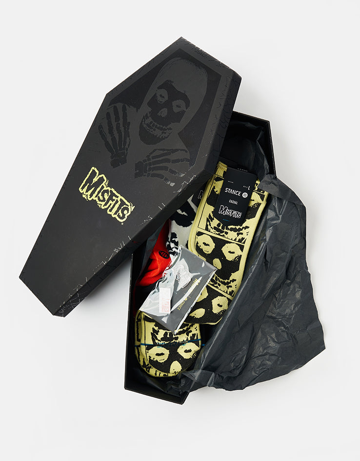 Stance x Misfits Crew Socks Box Set - Black/Black