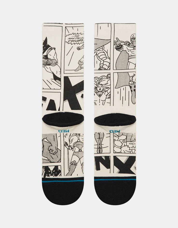 Stance x Marvel Comics Goods vs Bad Crew Socks - Black/White