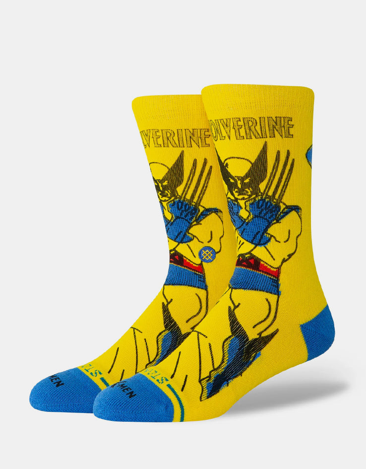 Stance x Marvel Comics Wolverine Crew Socks - Yellow