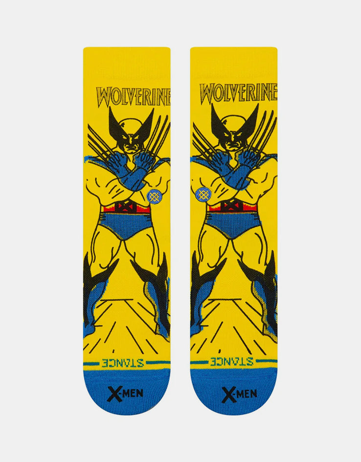 Stance x Marvel Comics Wolverine Crew Socks - Yellow