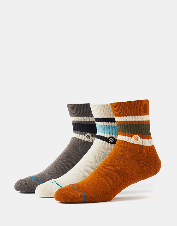 Stance Boyd Quarter Crew 3 Pack Socks - Ivory