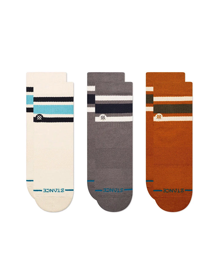 Stance Boyd Quarter Crew 3 Pack Socks - Ivory