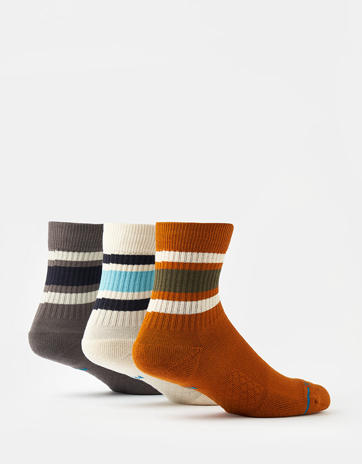 Stance Boyd Quarter Crew 3 Pack Socks - Ivory