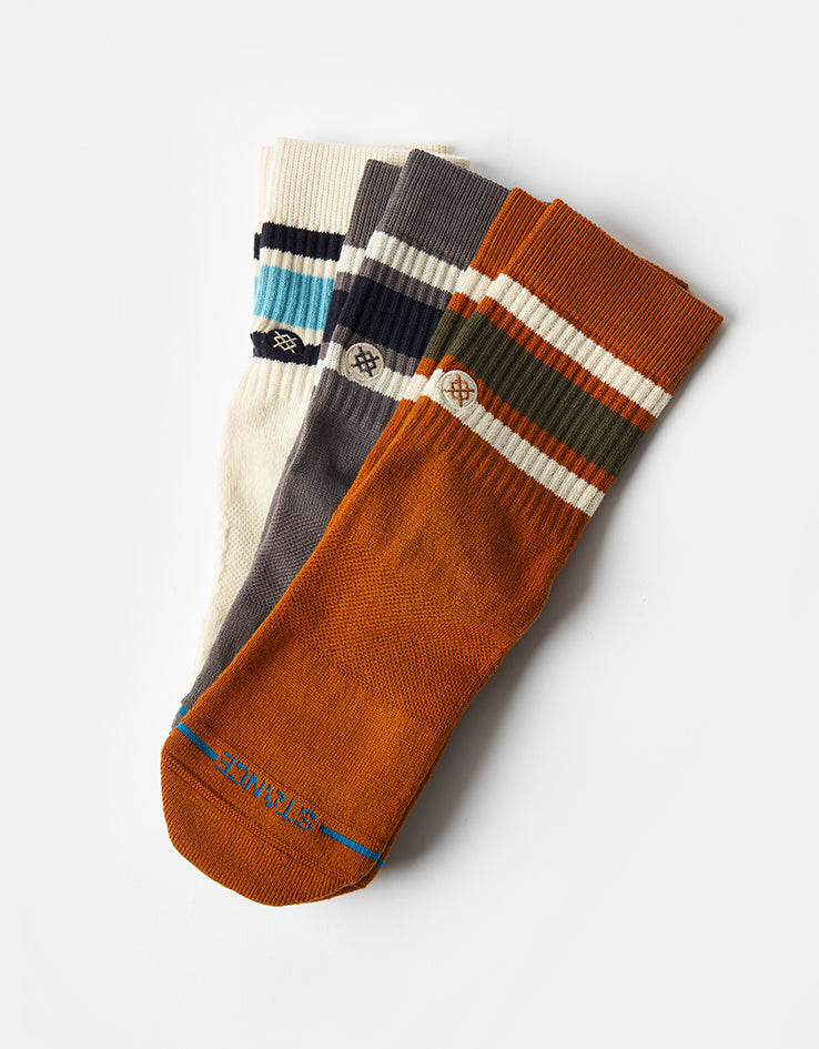 Stance Boyd Quarter Crew 3 Pack Socks - Ivory