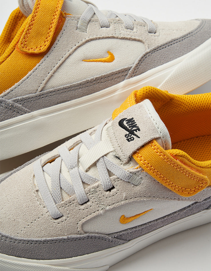 Nike SB Malor TD Kids Skate Shoes - Platinum Tint/University Gold-Wolf