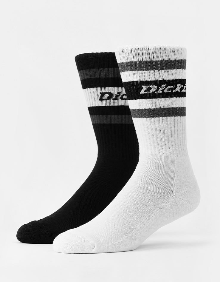 Dickies Genola 2 Pack Crew Socks - Black