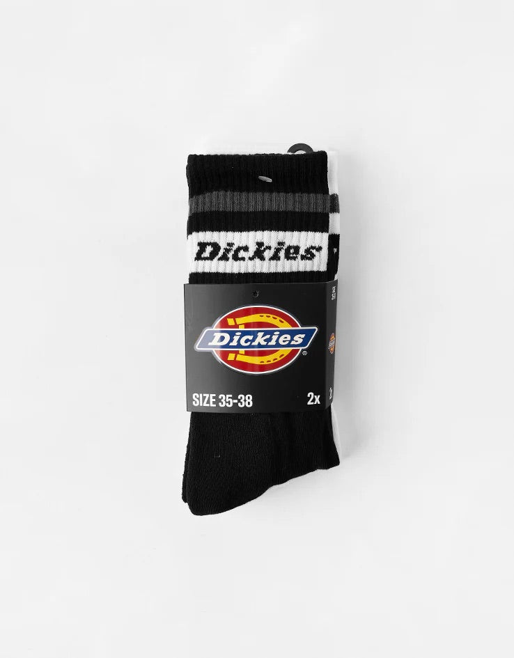 Dickies Genola 2 Pack Crew Socks - Black