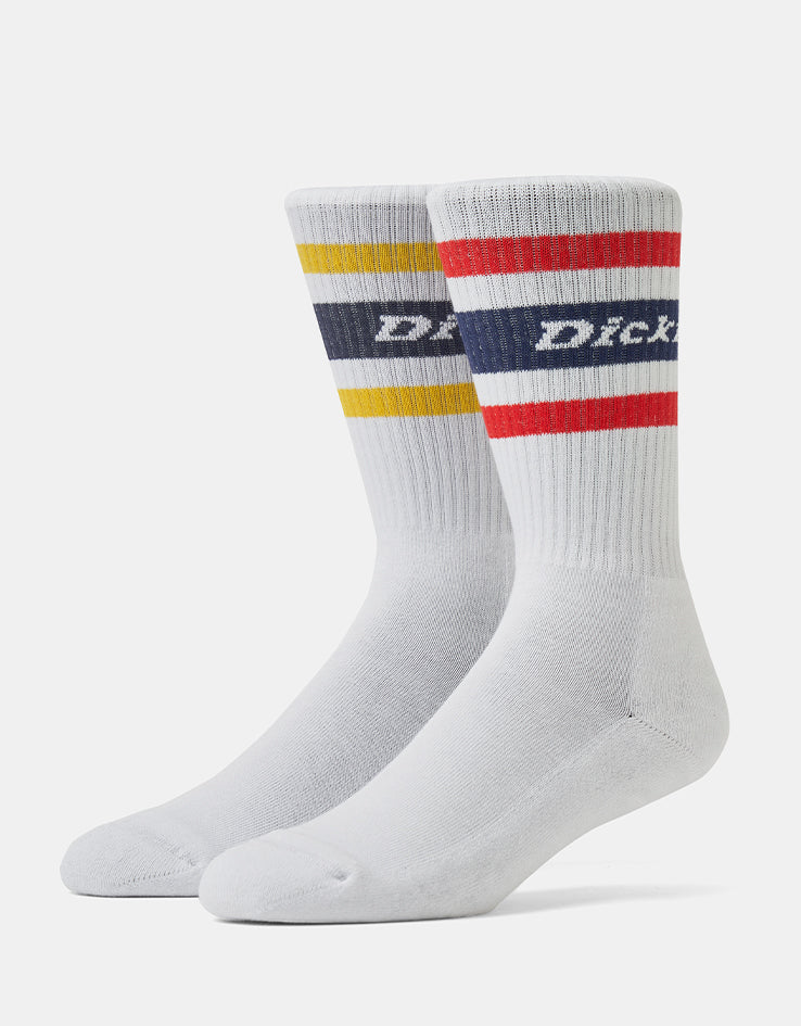 Dickies Genola 2 Pack Crew Socks - White