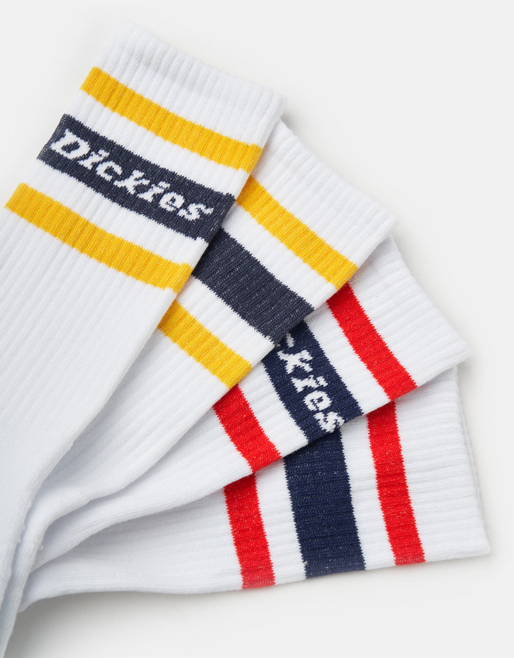 Dickies Genola 2 Pack Crew Socks - White