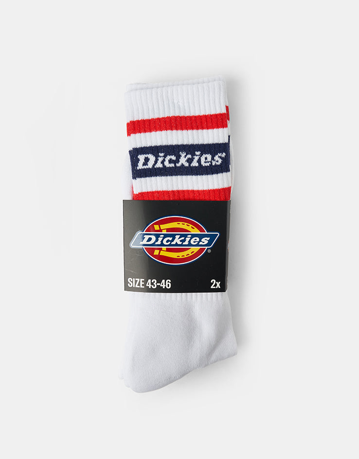 Dickies Genola 2 Pack Crew Socks - White