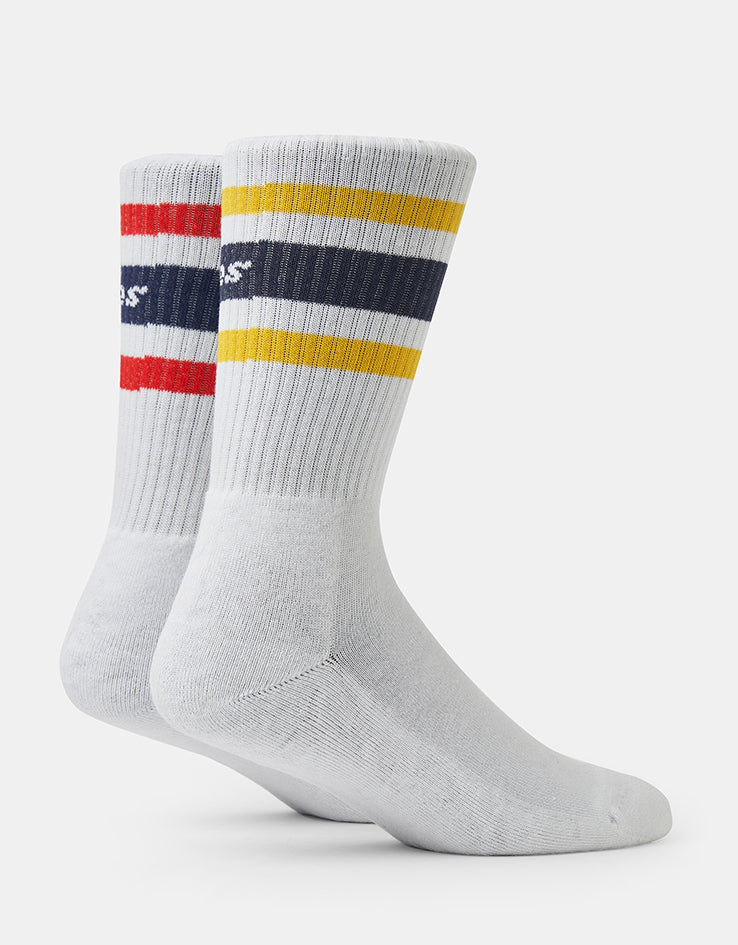 Dickies Genola 2 Pack Crew Socks - White