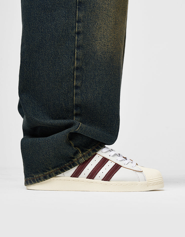 Route One Super Baggy Denim Jeans - Dirty Indigo Wash