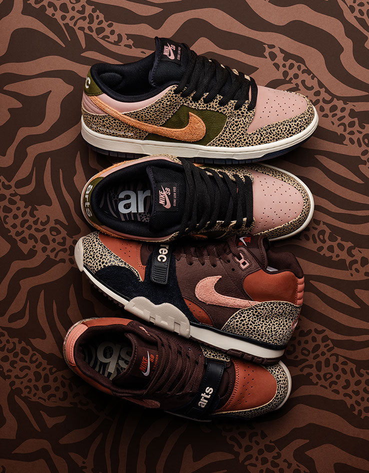 Nike SB 'Arts-Rec' Air Trainer 1 Skate Shoes - Limestone/Pink Quartz-Earth-Dusty Peach