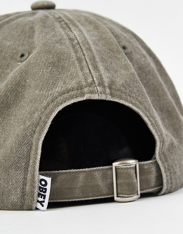 Obey Pigment Bold 6 Panel Strapback Cap - Pigment Olive Multi