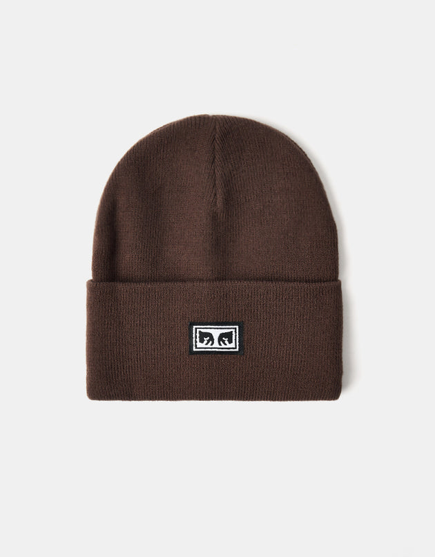 Obey Icon Eyes Beanie - Dark Brown