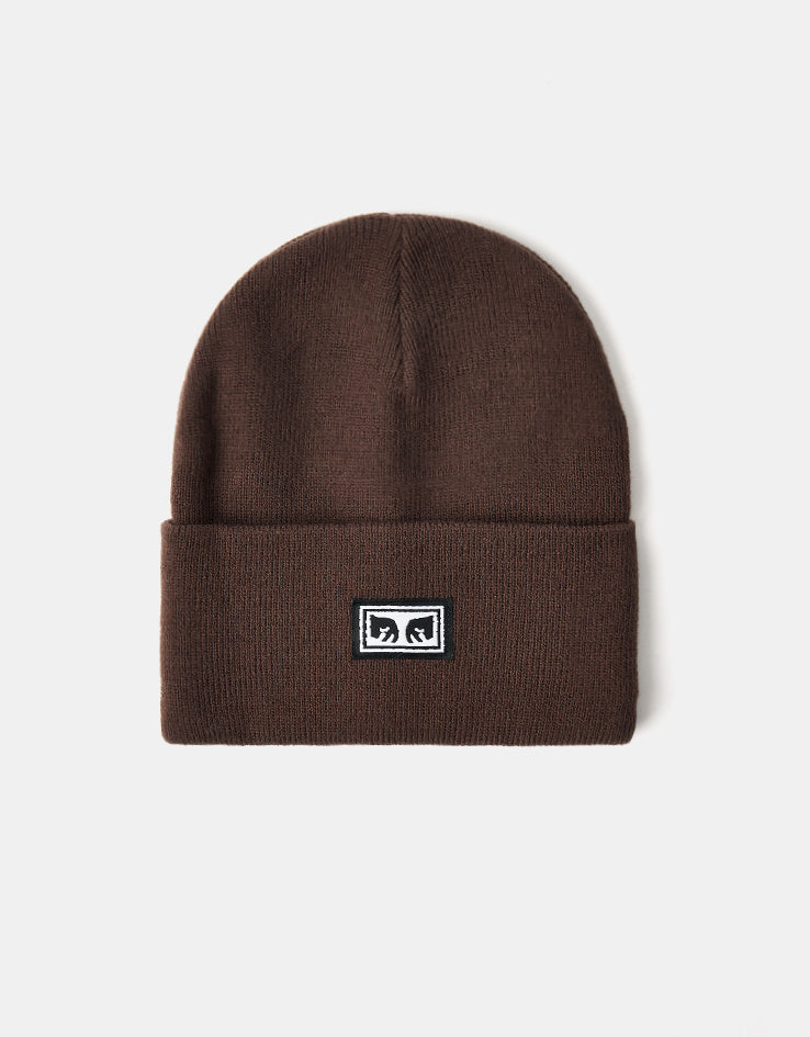 Obey Icon Eyes Beanie - Dark Brown
