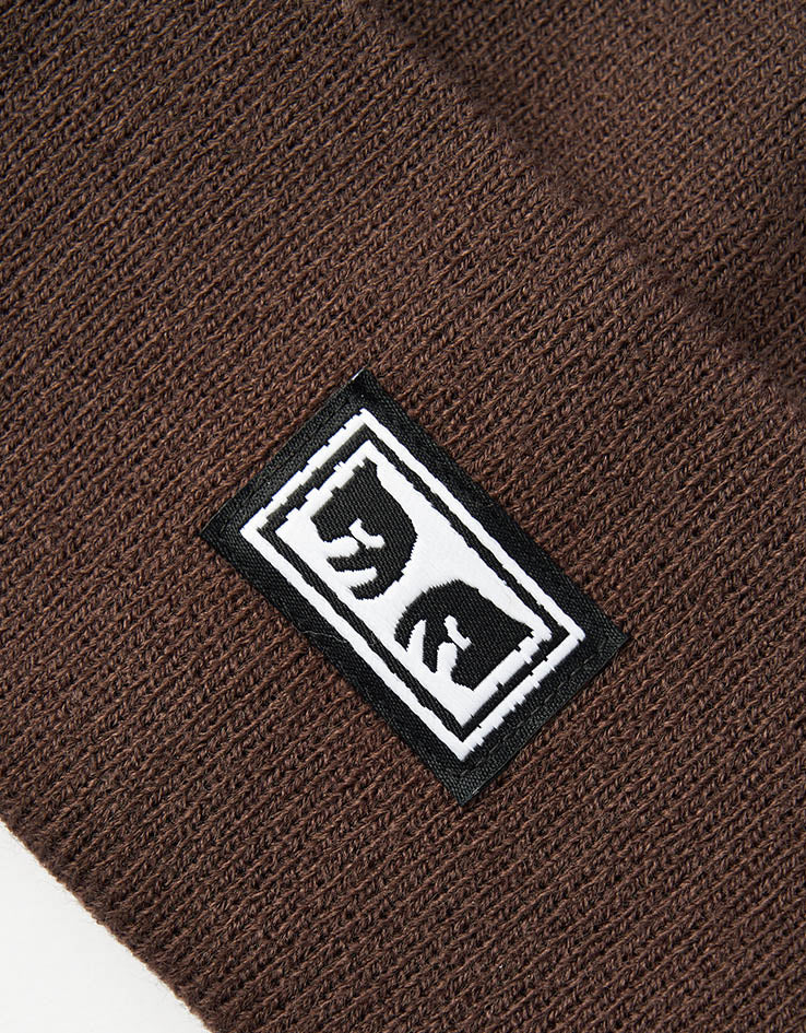 Obey Icon Eyes Beanie - Dark Brown