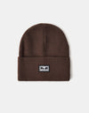 Obey Icon Eyes Beanie - Dark Brown