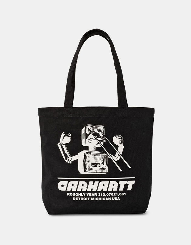 Carhartt WIP Canvas Graphic Tote - Wiptopia Print/Black