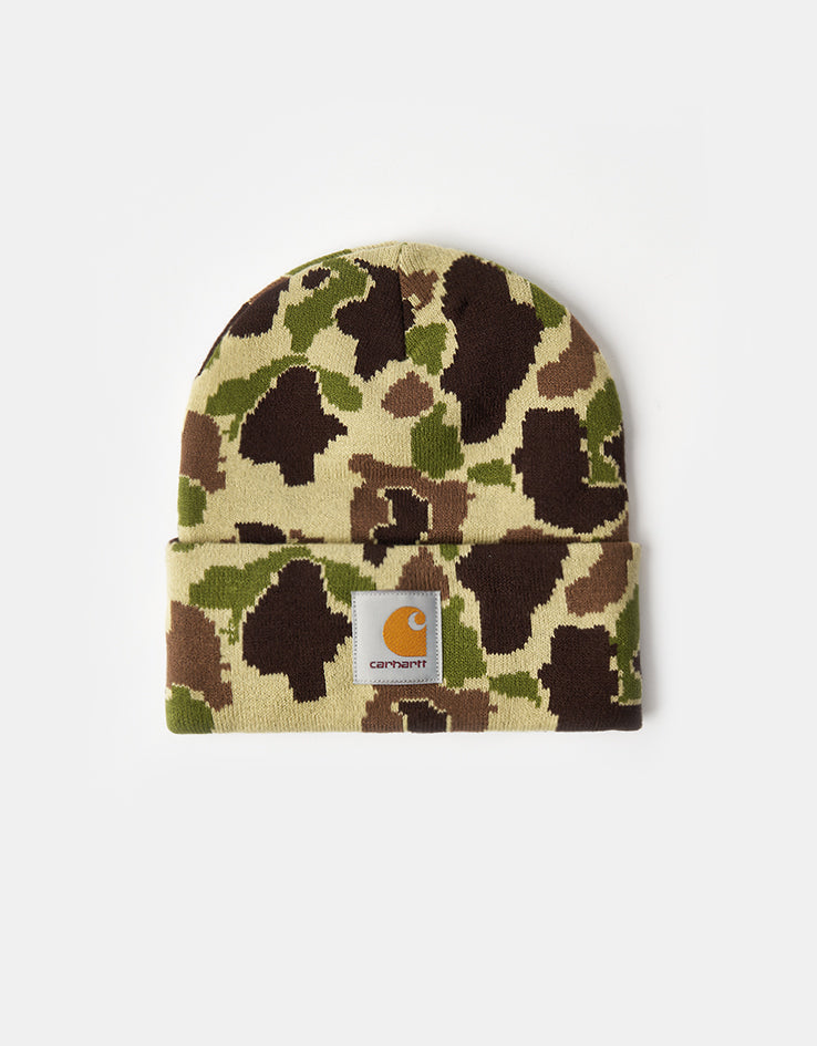 Carhartt WIP Camo Duck Beanie - Camo Duck Jacquard/Green