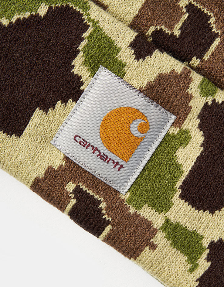 Carhartt WIP Camo Duck Beanie - Camo Duck Jacquard/Green