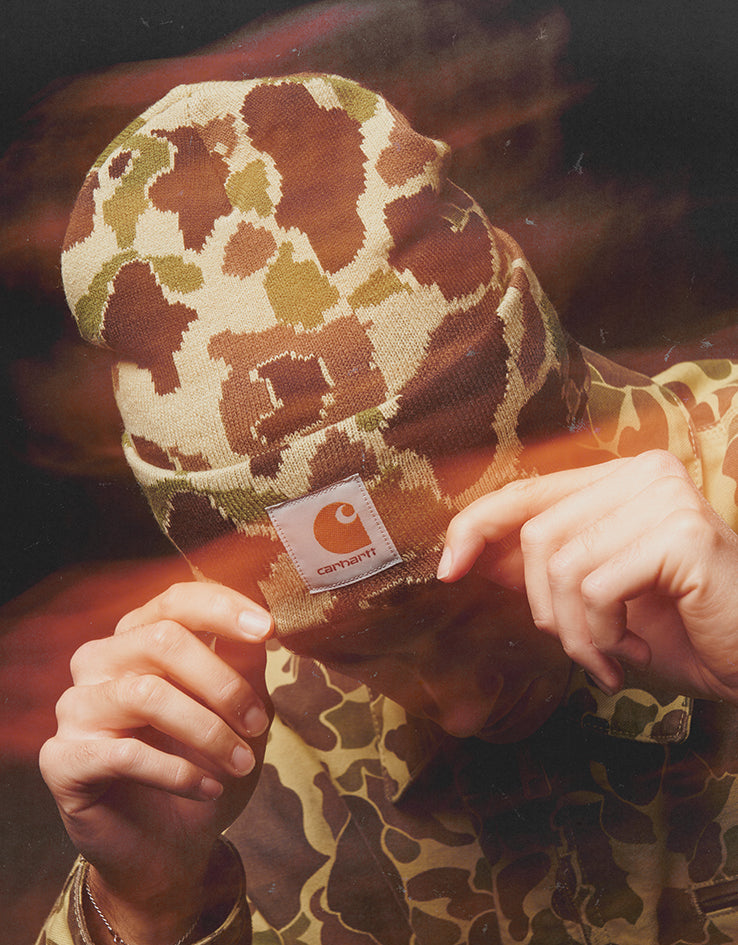 Carhartt WIP Camo Duck Beanie - Camo Duck Jacquard/Green