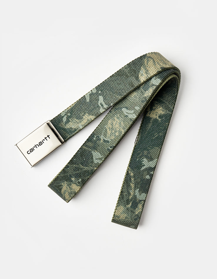 Carhartt WIP Chrome Clip Web Belt - Camo Combi-Green